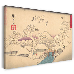 Leinwandbild Utagawa Hiroshige - 東海道五十三次 三島