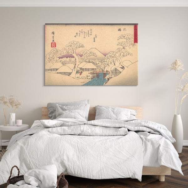 Leinwandbild Utagawa Hiroshige - 東海道五十三次 三島