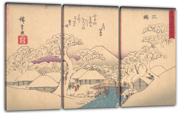 Leinwandbild Utagawa Hiroshige - 東海道五十三次 三島