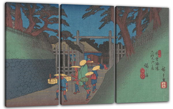 Leinwandbild Utagawa Hiroshige - Fukushima Station