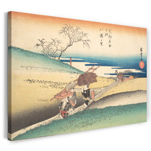 Leinwandbild Utagawa Hiroshige - Dorf von Yase