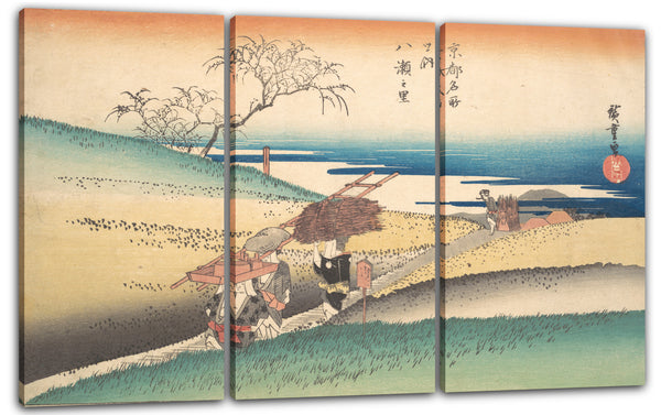 Leinwandbild Utagawa Hiroshige - Dorf von Yase