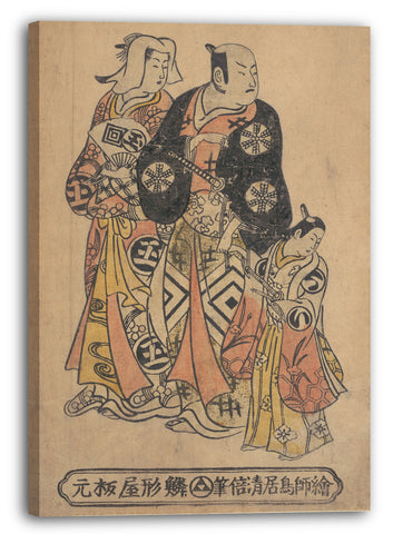 Leinwandbild Torii Kiyomasu II - Drei Schauspieler
