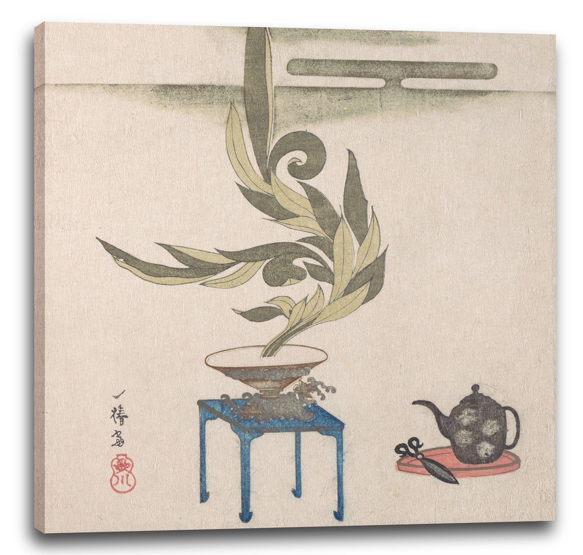 Leinwandbild Utagawa Itchinsai - Blumenarrangement