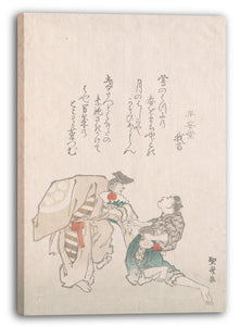 Leinwandbild Teisai Hokuba - Manzai Tänzer