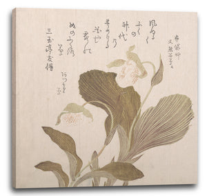 Leinwandbild Kubo Shunman - Hotei Blumen