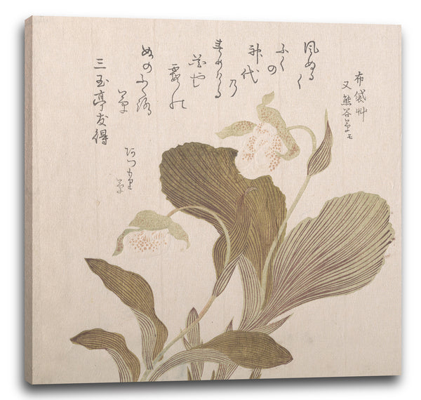 Leinwandbild Kubo Shunman - Hotei Blumen