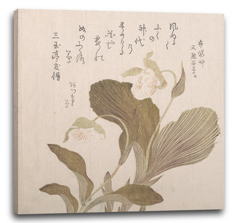 Leinwandbild Kubo Shunman - Hotei Blumen
