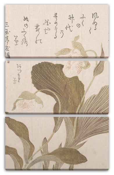 Leinwandbild Kubo Shunman - Hotei Blumen