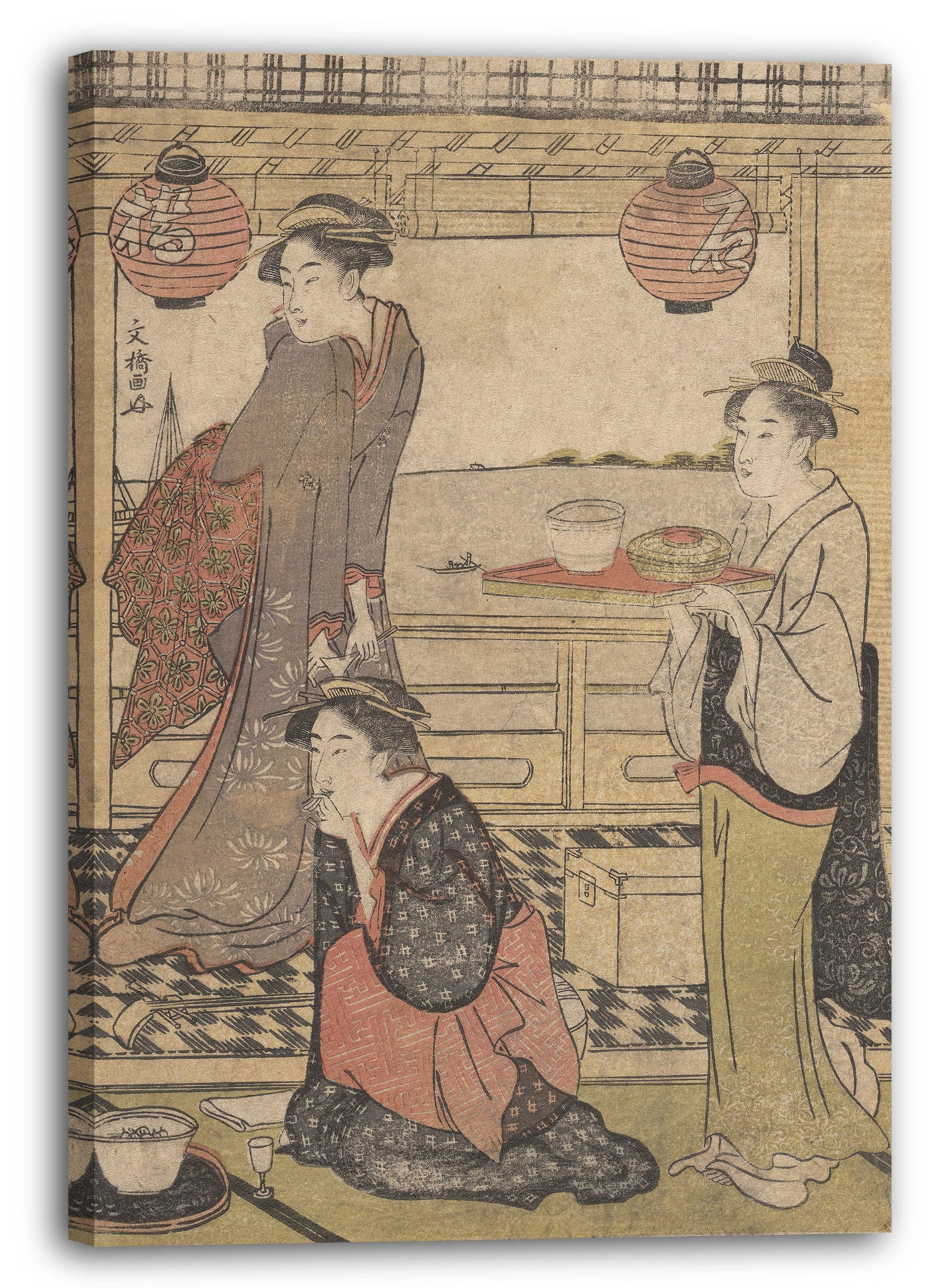 Leinwandbild Sakuragawa Bunkyo - Eine Unterhaltung bei Shinagawa