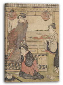 Leinwandbild Sakuragawa Bunkyo - Eine Unterhaltung bei Shinagawa