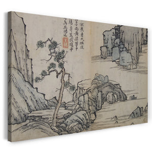 Leinwandbild Nicht identifizierter Künstler - Eine Seite aus dem Jie Zi Yuan
