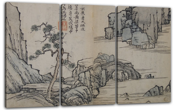 Leinwandbild Nicht identifizierter Künstler - Eine Seite aus dem Jie Zi Yuan