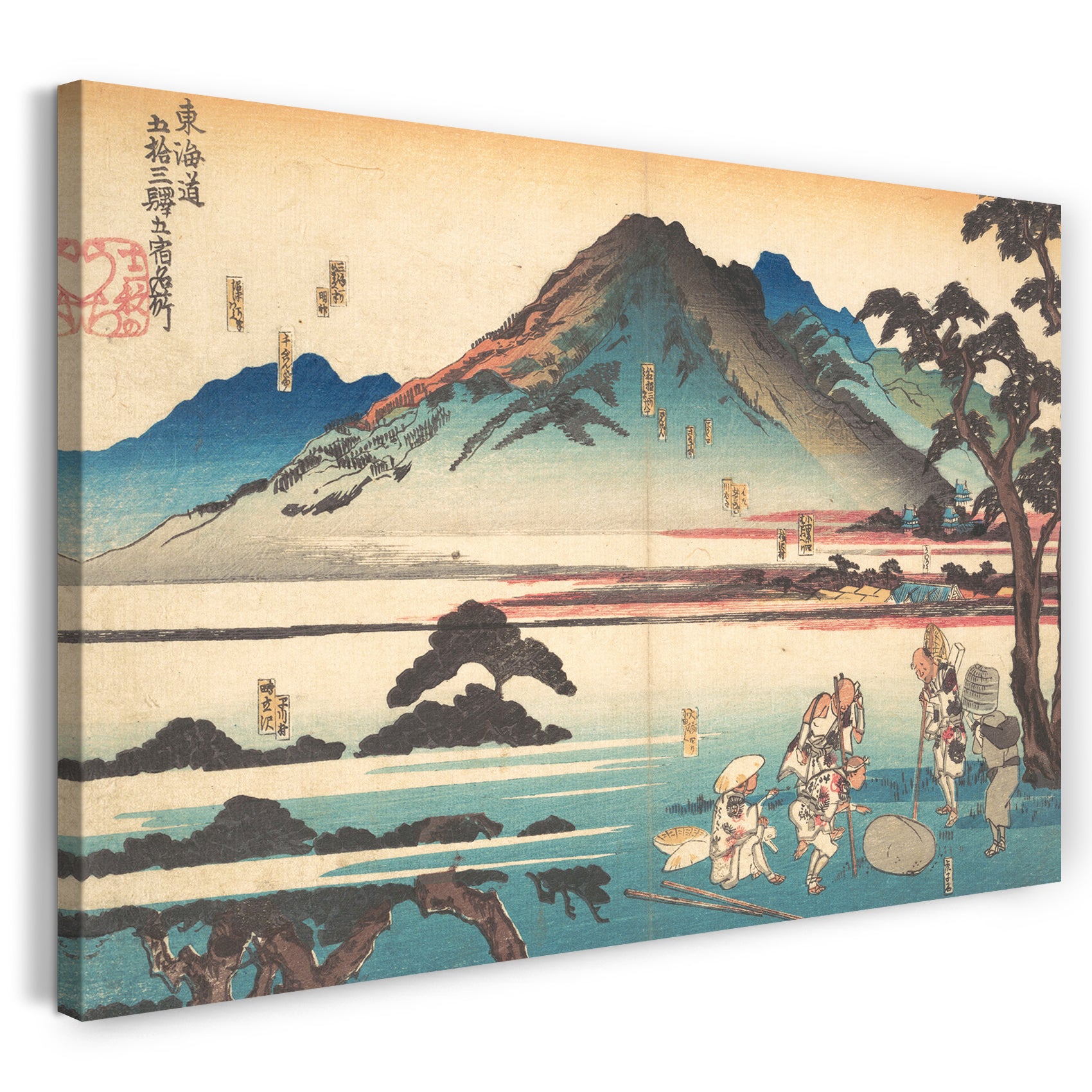 Leinwandbild Utagawa Kuniyoshi - Oiso, Odawara, Hakone, Mishima, Numazu