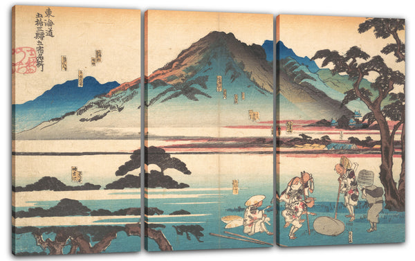 Leinwandbild Utagawa Kuniyoshi - Oiso, Odawara, Hakone, Mishima, Numazu