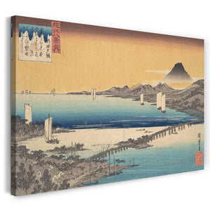 Leinwandbild Utagawa Hiroshige - Lange Brücke von Seta