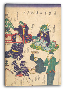 Leinwandbild Utagawa Kuniyoshi - Handwerker für die zwölf Zeichen des Tierkreises