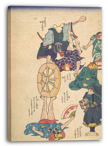 Leinwandbild Utagawa Kuniyoshi - Handwerker für die zwölf Zeichen des Tierkreises