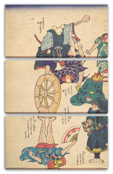 Leinwandbild Utagawa Kuniyoshi - Handwerker für die zwölf Zeichen des Tierkreises