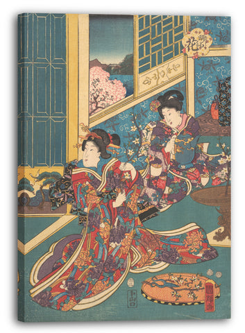 Leinwandbild Utagawa Kuniteru - Blume von Akashi (Akashi no hana)