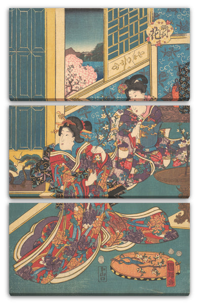 Leinwandbild Utagawa Kuniteru - Blume von Akashi (Akashi no hana)
