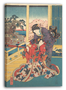 Leinwandbild Utagawa Kuniteru - Blume von Akashi (Akashi no hana)