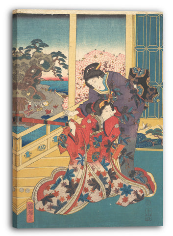 Leinwandbild Utagawa Kuniteru - Blume von Akashi (Akashi no hana)