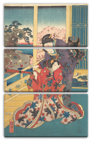 Leinwandbild Utagawa Kuniteru - Blume von Akashi (Akashi no hana)