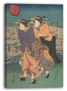 Leinwandbild Utagawa Kunisada - Jährliche Veranstaltung - der dritte Monat (Ukiyo nenjū gyōji: Yayoi)
