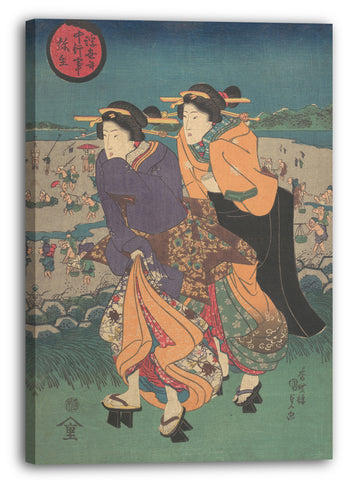 Leinwandbild Utagawa Kunisada - Jährliche Veranstaltung - der dritte Monat (Ukiyo nenjū gyōji: Yayoi)