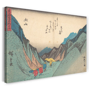 Leinwandbild Utagawa Hiroshige - Tsuchiyama: Suzuka-yama no zu.