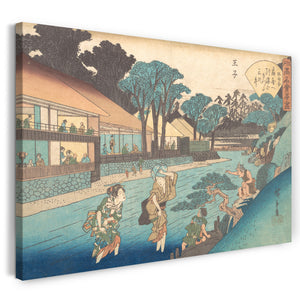 Leinwandbild Utagawa Hiroshige - Die Ōgiya bei Ōji