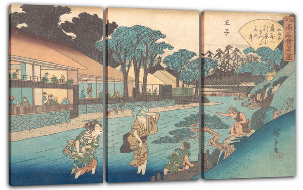 Leinwandbild Utagawa Hiroshige - Die Ōgiya bei Ōji