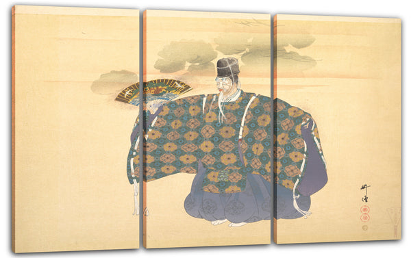 Leinwandbild Tsukioka Kōgyō - Illustration vom Noh-Theater: Szene von Okina