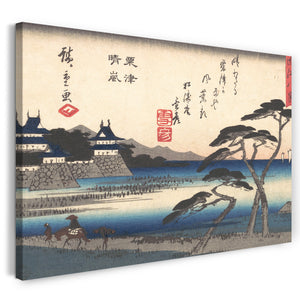 Leinwandbild Utagawa Hiroshige - Aufhellendes Wetter Awazu