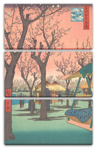 Leinwandbild Utagawa Hiroshige - Kamata no Baien Pflaumen-Garten in Kamata
