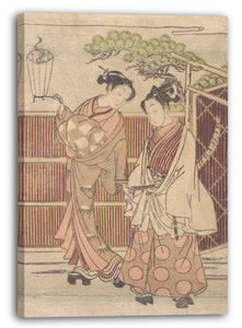 Leinwandbild Isoda Koryūsai - Reizei trägt eine Teshoku (Handlaterne)