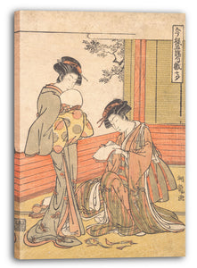 Leinwandbild Isoda Koryūsai - Ornamente für das Tanabata Festival machen
