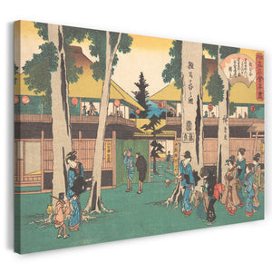Leinwandbild Utagawa Hiroshige - Zoshigaya no Zu (Myoga-ya)