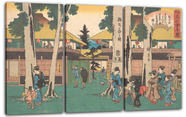 Leinwandbild Utagawa Hiroshige - Zoshigaya no Zu (Myoga-ya)