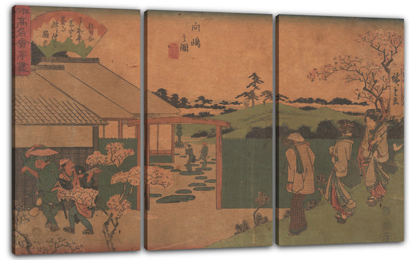 Leinwandbild Utagawa Hiroshige - Mukojima no Zu (Hira-Iwa)
