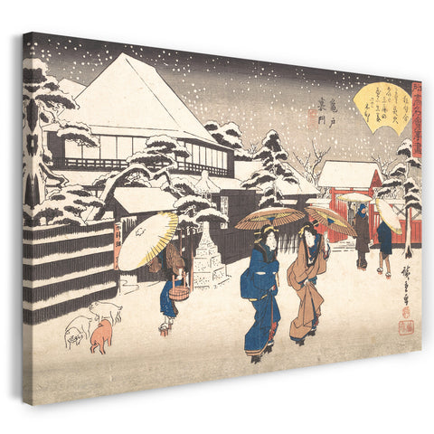 Leinwandbild Utagawa Hiroshige - Kameido Uramon (Tama-ya)