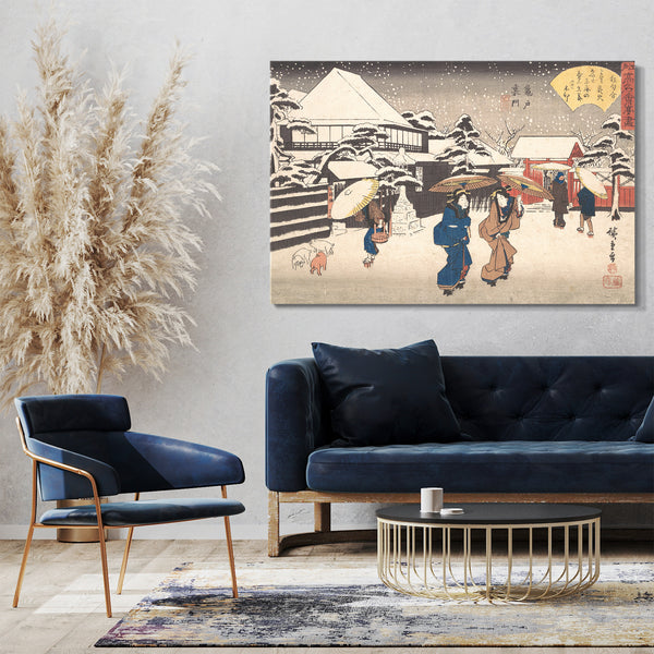 Leinwandbild Utagawa Hiroshige - Kameido Uramon (Tama-ya)