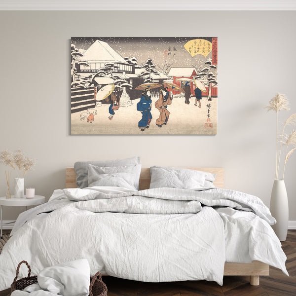 Leinwandbild Utagawa Hiroshige - Kameido Uramon (Tama-ya)