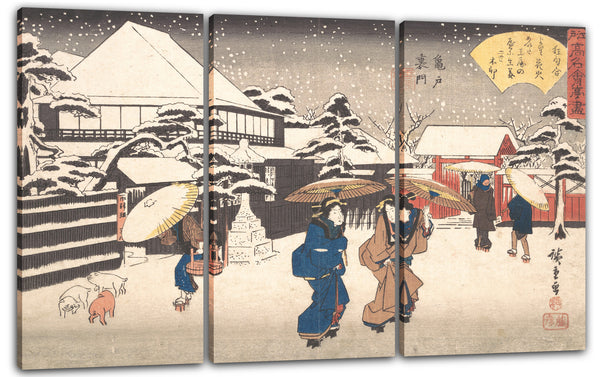 Leinwandbild Utagawa Hiroshige - Kameido Uramon (Tama-ya)