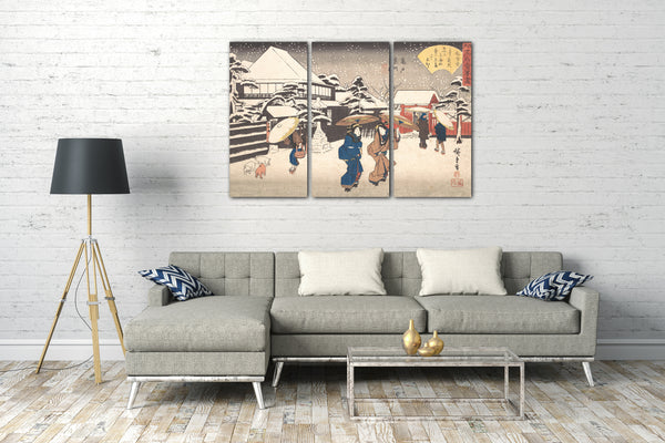 Leinwandbild Utagawa Hiroshige - Kameido Uramon (Tama-ya)