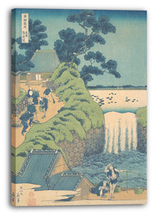 Leinwandbild Katsushika Hokusai - Aoiga Oka-Wasserfall, Yedo