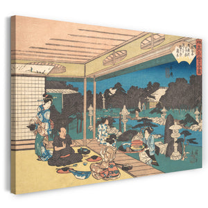 Leinwandbild Utagawa Hiroshige - Ushijima (Musashi-ya)