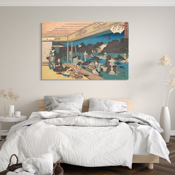Leinwandbild Utagawa Hiroshige - Ushijima (Musashi-ya)