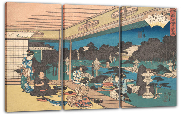 Leinwandbild Utagawa Hiroshige - Ushijima (Musashi-ya)